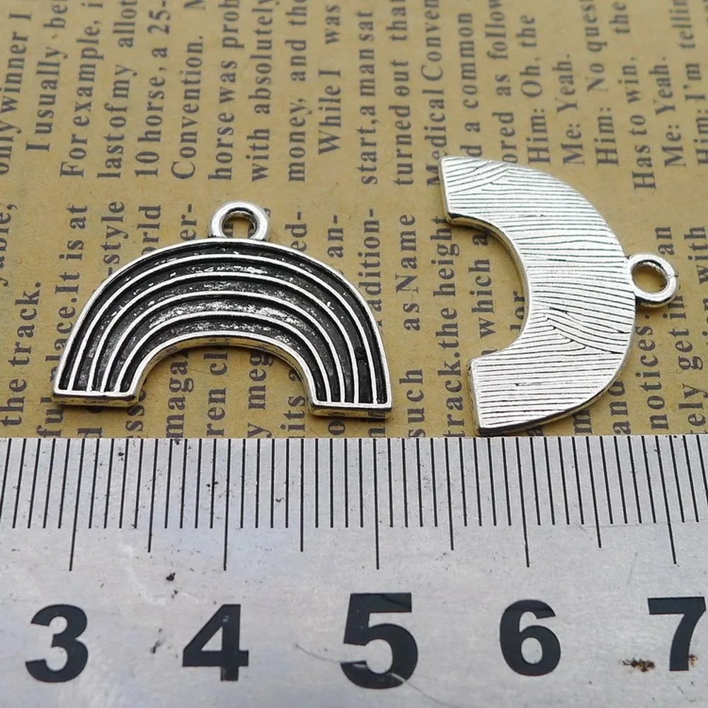 100pcs Rainbow Charms 17mm x 24mm DIY Jewelry Making Pendant antique silver color
100pcs Rainbow Charms 17mm x 24mm DIY Jewelry Making Pendant antique silver color