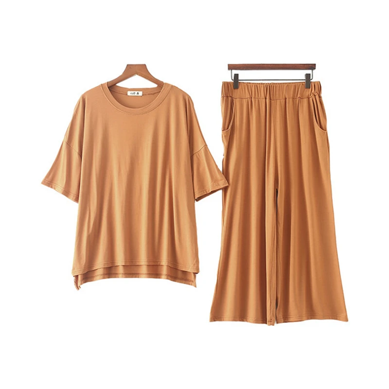 pajamas Summer modal home service suit women loose large size short-sleeved trousers pajamas two-piece women Nightgown 2020
pajamas Summer modal home service suit women loose large size short-sleeved trousers pajamas two-piece women Nightgown 2020