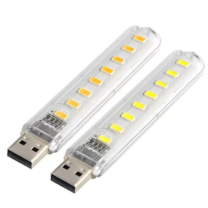 Portable Mini USB LED Night Light 8 Led Camping lamp For Reading Bulb Laptops Computer Notebook Mobile Power Charger Warm White
Portable Mini USB LED Night Light 8 Led Camping lamp For Reading Bulb Laptops Computer Notebook Mobile Power Charger Warm White