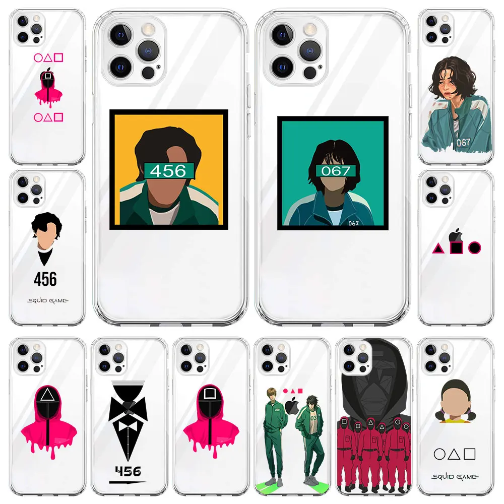 Cartoon Funny Squid Game 456 Luxury Phone Case For iPhone 13 11 12 Pro Max X XR XS 7 8 Plus SE 2020 Lens Clear Soft Cover Fundas
Cartoon Funny Squid Game 456 Luxury Phone Case For iPhone 13 11 12 Pro Max X XR XS 7 8 Plus SE 2020 Lens Clear Soft Cover Fundas