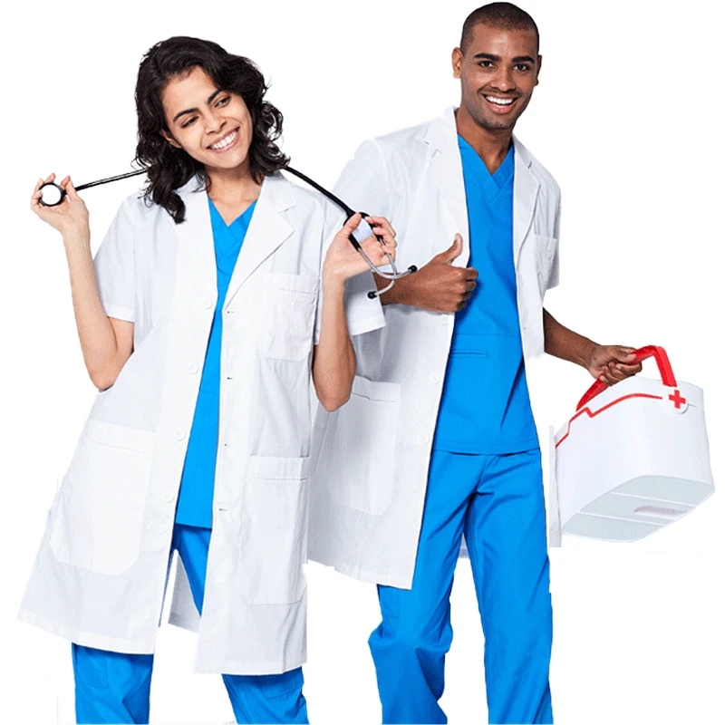 Unisex Lab Coats Short Sleeves Scrub Jacket White Nursing Lab Coat Mid Length Consultation Work Scrub Outfit FRDL1727
Unisex Lab Coats Short Sleeves Scrub Jacket White Nursing Lab Coat Mid Length Consultation Work Scrub Outfit FRDL1727