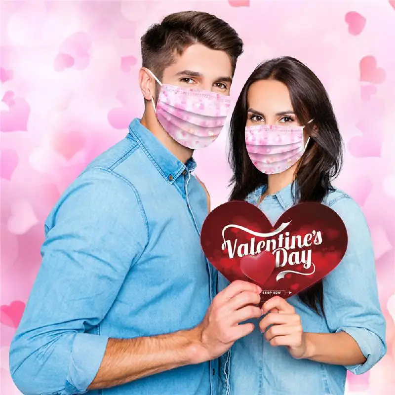 Valentine's Day Series Disposable Adult Heart Printed Mask Men's And Women's Three-layer Protective Mask Fog-proof Sunscreen
Valentine's Day Series Disposable Adult Heart Printed Mask Men's And Women's Three-layer Protective Mask Fog-proof Sunscreen