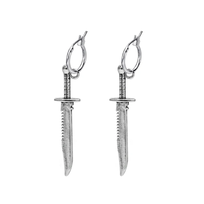 Fashion Retro Dagger Knife-shaped Pendant Earrings Girl Cute Little Object Earrings Chic and Fun Punk Jewelry
Fashion Retro Dagger Knife-shaped Pendant Earrings Girl Cute Little Object Earrings Chic and Fun Punk Jewelry