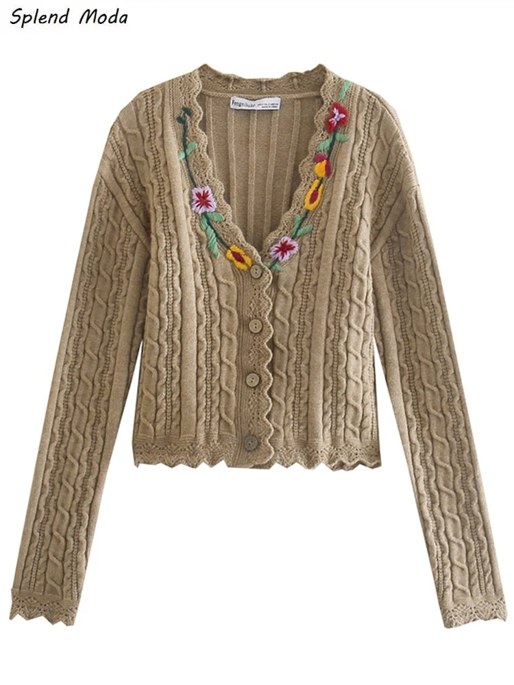 Splend Moda Autumn French Vintage Elegant Sweet Casual Floral Embroidered Long Sleeve Short Knit Cardigan Female Sweater Women
Splend Moda Autumn French Vintage Elegant Sweet Casual Floral Embroidered Long Sleeve Short Knit Cardigan Female Sweater Women