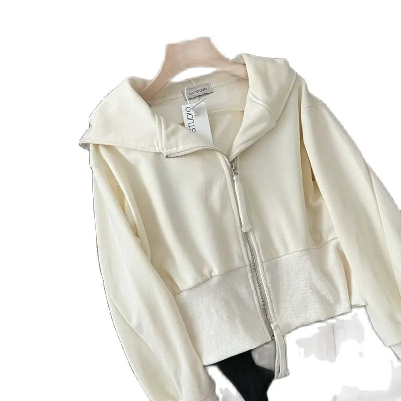 Top Cream Rice Sweater Coat Women Loose Bf Lazy Wind Spring And Autumn New Thin Hooded Short Cardigan Top Trend
Top Cream Rice Sweater Coat Women Loose Bf Lazy Wind Spring And Autumn New Thin Hooded Short Cardigan Top Trend