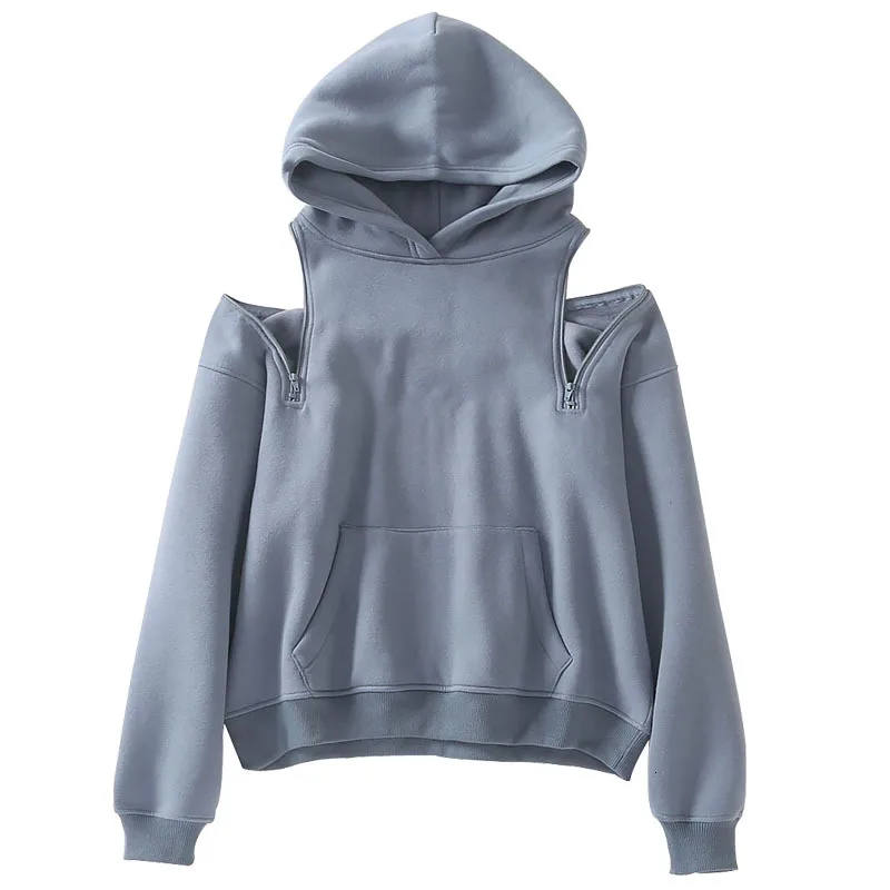 SeeBeautiful New Fashion Spring 2022 Hooded Long Sleeve Pocket Zipper Expose Shoulder Warm Loose Sweatshirt Woman Tide Q582
SeeBeautiful New Fashion Spring 2022 Hooded Long Sleeve Pocket Zipper Expose Shoulder Warm Loose Sweatshirt Woman Tide Q582