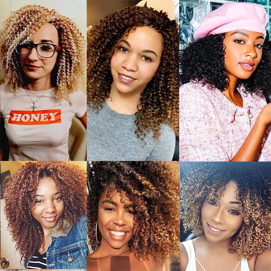 

TOMO 12Inch Passion Twist Hair Short Marlybob Crochet Hair Synthetic Ombre Braiding Hair Extensions Small Afro Kinky Curly Twist