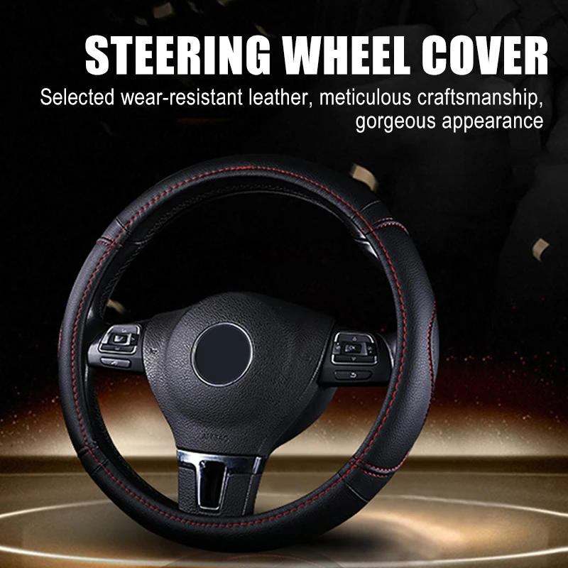 Car Steering Wheel Cover 38cm Non Slip Breathable PU Leather Auto Steering Wheel Protector For BMW VW Audi Honda Car Accessorie
Car Steering Wheel Cover 38cm Non Slip Breathable PU Leather Auto Steering Wheel Protector For BMW VW Audi Honda Car Accessorie