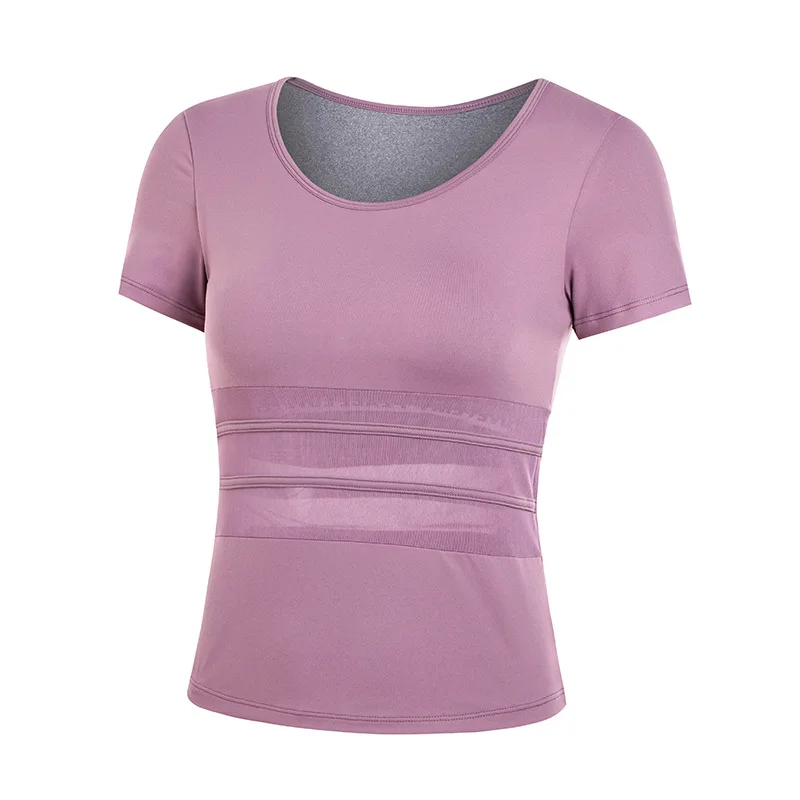 Yoga clothes new professional sports short-sleeved mesh breathable workout clothes top with chest pad running clothes
Yoga clothes new professional sports short-sleeved mesh breathable workout clothes top with chest pad running clothes