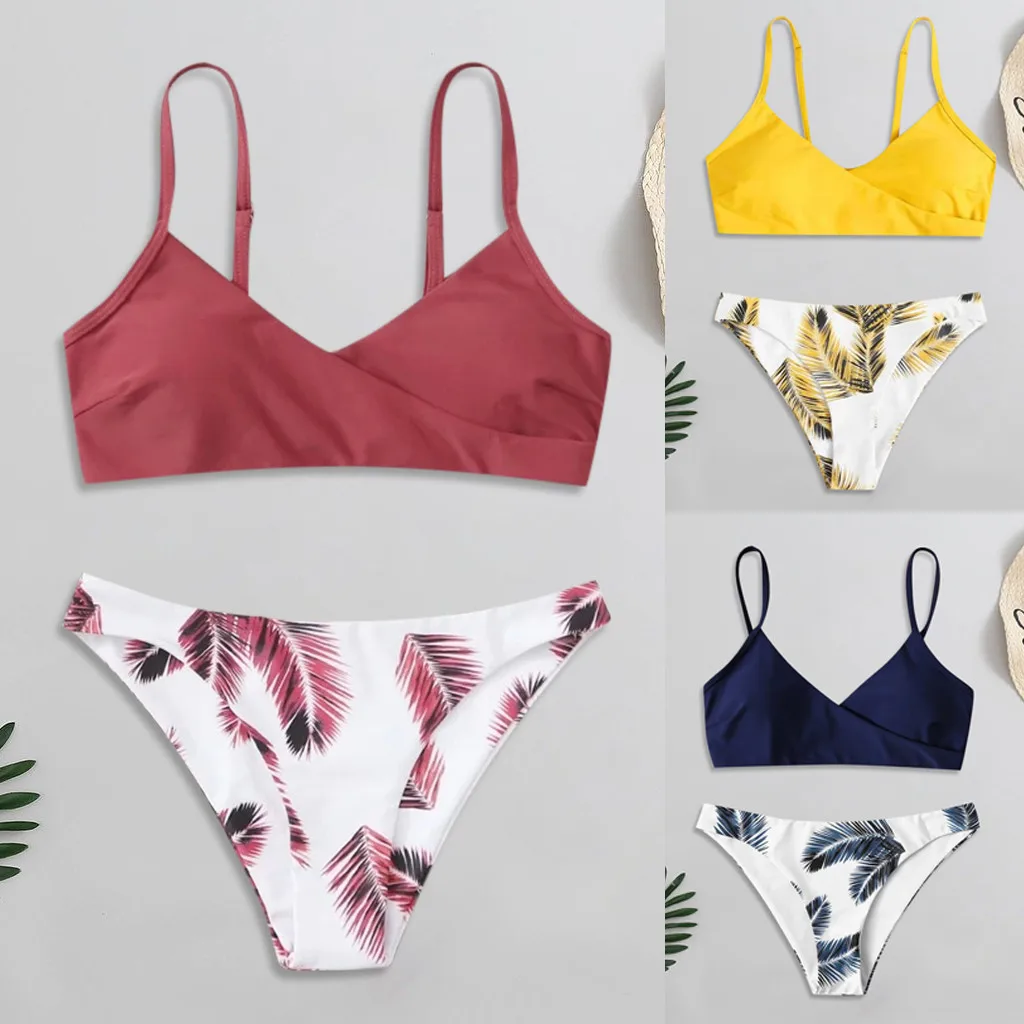 swimwear Women bikini 2021 Floral Random Print Bikini Set Push-Up Beachwear Padded two piece set women кђпалник женский
swimwear Women bikini 2021 Floral Random Print Bikini Set Push-Up Beachwear Padded two piece set women кђпалник женский