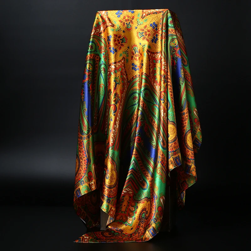 Fashion Hijab Scarf For Women Silk Satin Print Kerchief Head Scarfs Female 90cm*90cm Square Shawls Wraps Neck Scarves For Ladies
Fashion Hijab Scarf For Women Silk Satin Print Kerchief Head Scarfs Female 90cm*90cm Square Shawls Wraps Neck Scarves For Ladies