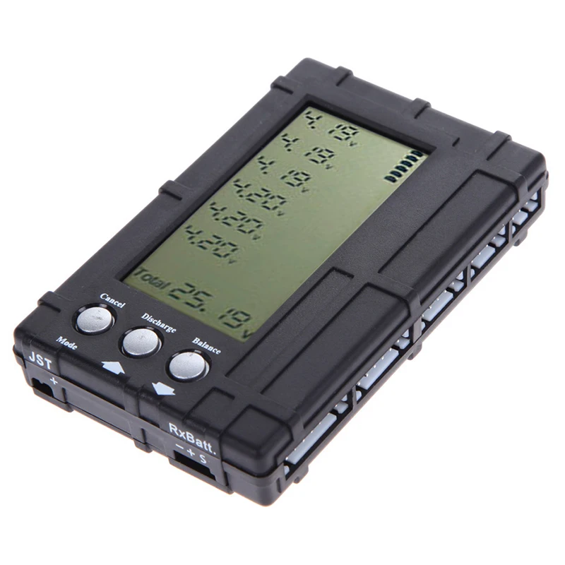 3 in 1 LCD RC Battery Discharger Balancer Meter Tester for 2-6S Lipo Li-Fe Battery Voltage Meter
3 in 1 LCD RC Battery Discharger Balancer Meter Tester for 2-6S Lipo Li-Fe Battery Voltage Meter
