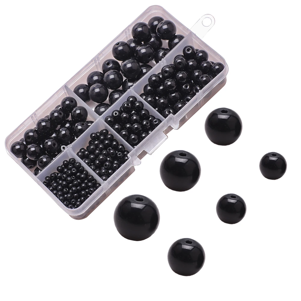 445Pcs/Set 8mm Glass Black Beads For Crsytal Jewelry Making Women Diy Accessories Loose Round Spacer Quartz Beaded Wholesale
445Pcs/Set 8mm Glass Black Beads For Crsytal Jewelry Making Women Diy Accessories Loose Round Spacer Quartz Beaded Wholesale