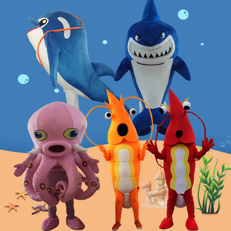 Lobster, shrimp, shark, dolphin, octopus, cartoon figure figure, costume, walking man, acting prop, doll figure Kei wai shrimp
Lobster, shrimp, shark, dolphin, octopus, cartoon figure figure, costume, walking man, acting prop, doll figure Kei wai shrimp