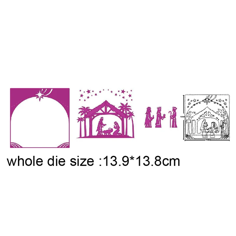 Nativity Scenes Metal Cutting Dies for DIY Scrapbooking dies Stamp Card Making Decorative Craft Embossing Die Cuts Stencils dies 
Nativity Scenes Metal Cutting Dies for DIY Scrapbooking dies Stamp Card Making Decorative Craft Embossing Die Cuts Stencils dies