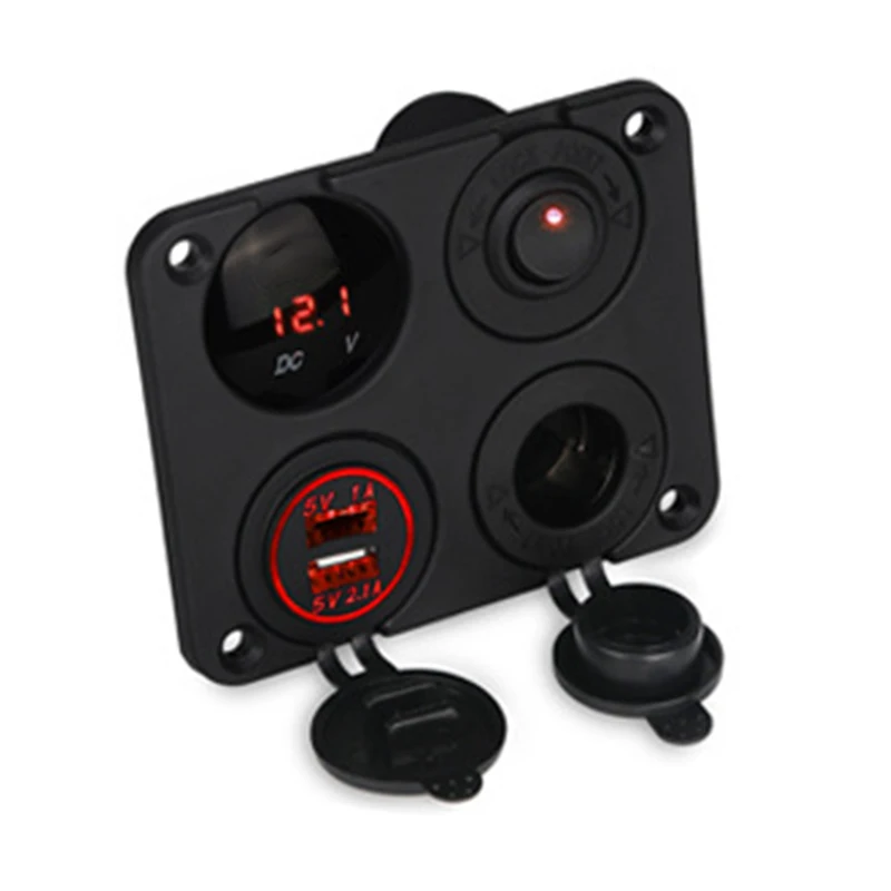 12V-24V Car Boat Cigarette Lighter Socket Dual USB Charger Voltmeter RV Yacht Special Switch Panel Car Mobile Phone Charger
12V-24V Car Boat Cigarette Lighter Socket Dual USB Charger Voltmeter RV Yacht Special Switch Panel Car Mobile Phone Charger