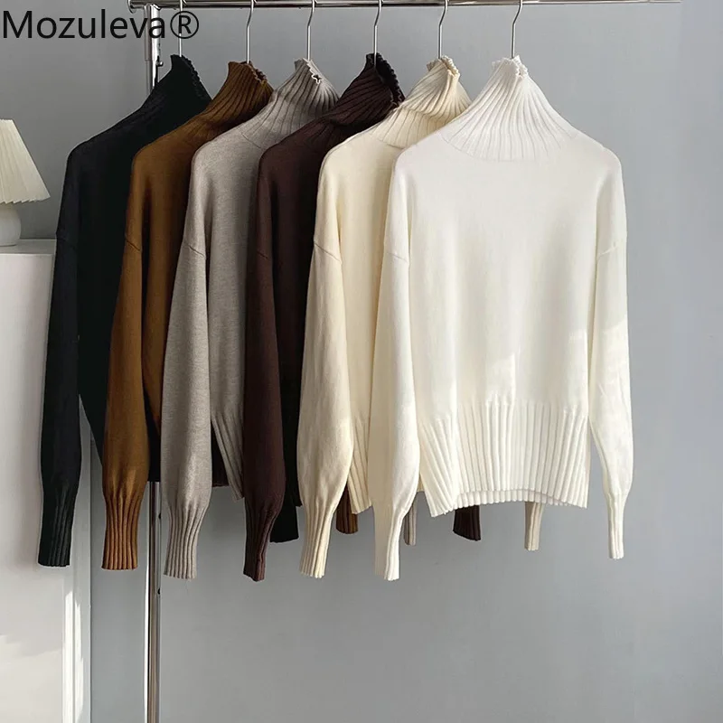Mozuleva 2022 Autumn Winter Loose Turtleneck Pullover Basic Warm Sweater for Women Korean Soft Kniited Solid Sweater Tops
Mozuleva 2022 Autumn Winter Loose Turtleneck Pullover Basic Warm Sweater for Women Korean Soft Kniited Solid Sweater Tops