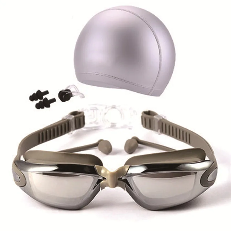 Swim Goggles With Cap Nose Clip Ear Plug Adult Anti-Fog Soft Comfortable Safe Durable Portable HD Mirrored Swimming Set#290272
Swim Goggles With Cap Nose Clip Ear Plug Adult Anti-Fog Soft Comfortable Safe Durable Portable HD Mirrored Swimming Set#290272