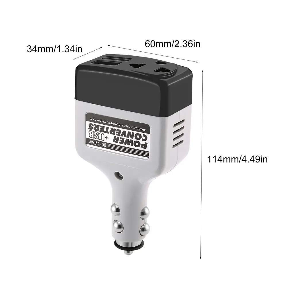 Portable Car Power Inverter Adapter Mobile Auto Power Car Charger Converter With USB Interface Shortcircuit Protection
Portable Car Power Inverter Adapter Mobile Auto Power Car Charger Converter With USB Interface Shortcircuit Protection