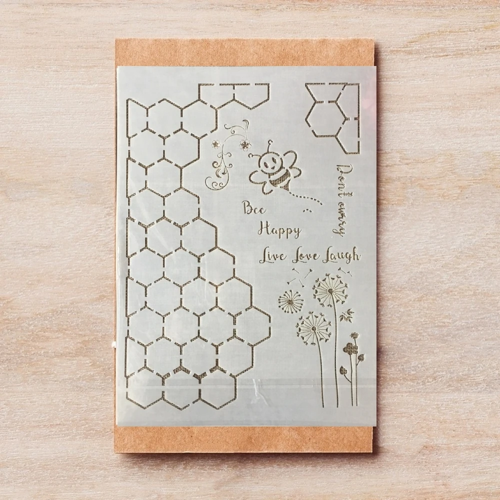 A4 Bee Happy Hive Hexagon DIY Layering Stencils Painting Scrapbook Coloring Embossing Album Decorative Template 29*21cm
A4 Bee Happy Hive Hexagon DIY Layering Stencils Painting Scrapbook Coloring Embossing Album Decorative Template 29*21cm