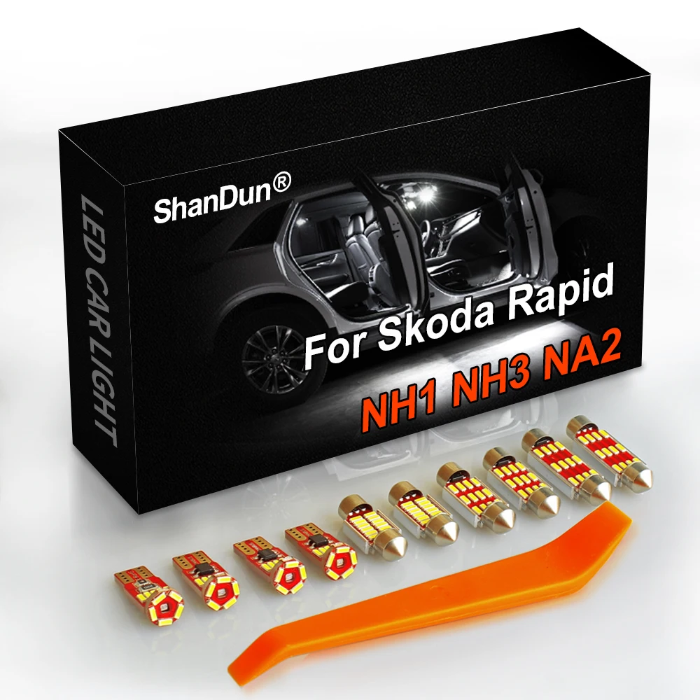 9pcs Canbus Interior LED Dome Map Reading Light Auto Lamp Kit For Skoda Rapid NH1 NH3 NA2 2011-2019 Vehicle Car Accessories
9pcs Canbus Interior LED Dome Map Reading Light Auto Lamp Kit For Skoda Rapid NH1 NH3 NA2 2011-2019 Vehicle Car Accessories