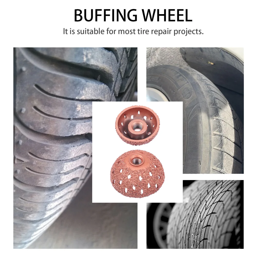 1 Set/2pcs Tire Repair Grinding Head Tire Polishing Head Alloy Grinding Wheels 
1 Set/2pcs Tire Repair Grinding Head Tire Polishing Head Alloy Grinding Wheels