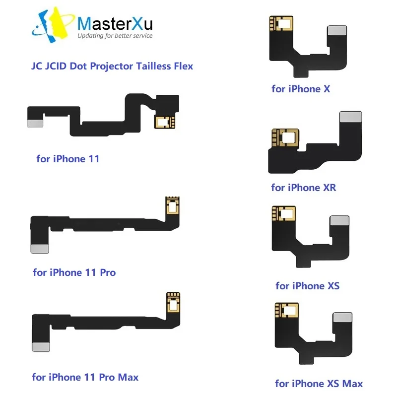 JC Face ID Flex 12 Series For iPhone X XS XS Max XR 11P 11PM 12 12P Ipad Pro Repair By JCID V1S or PRO1000S F2 JC Face ID Module
JC Face ID Flex 12 Series For iPhone X XS XS Max XR 11P 11PM 12 12P Ipad Pro Repair By JCID V1S or PRO1000S F2 JC Face ID Module