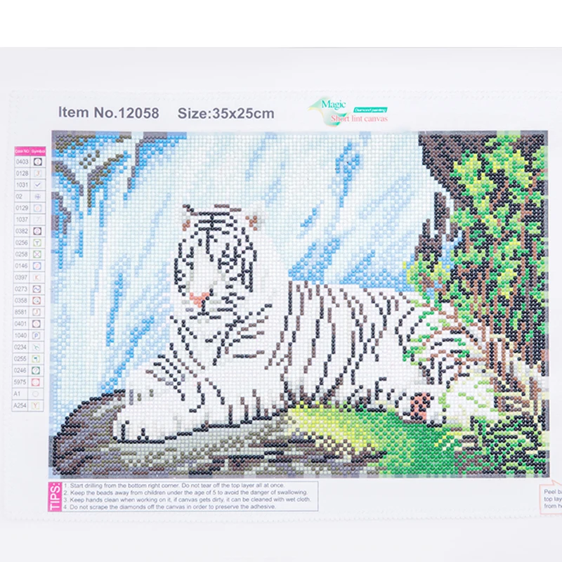 Алмазная вышивка 5D "сделай сам", картина с изображением белого тигра, вышивка крестиком, мозаика, украшение для дома
Алмазная вышивка 5D "сделай сам", картина с изображением белого тигра, вышивка крестиком, мозаика, украшение для дома