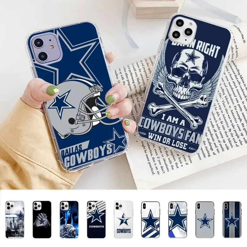 

FHNBLJ Dallas Cowboys Phone Case for iPhone 11 12 13 mini pro XS MAX 8 7 6 6S Plus X 5S SE 2020 XR case