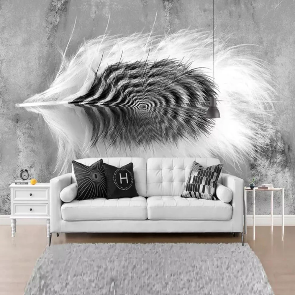 Milofi custom large 3D wallpaper mural modern abstract black and white feathers background wall decoration wallpaper mural
Milofi custom large 3D wallpaper mural modern abstract black and white feathers background wall decoration wallpaper mural