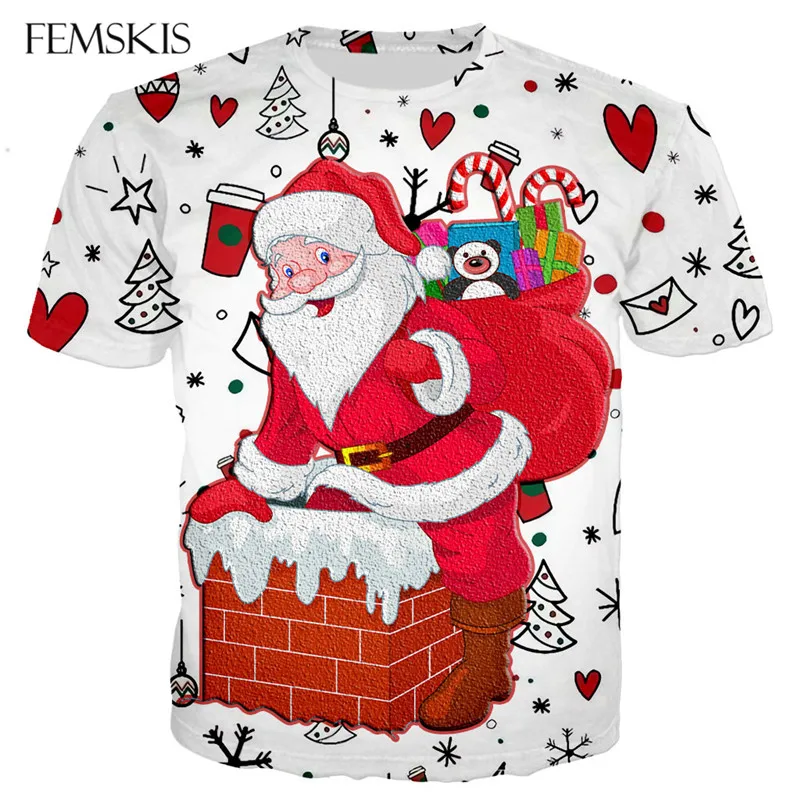 FEMSKIS Funny Santa Claus T-shirt Merry Christmas Cartoon Clothes Summer T Shirt Short-sleeve Top Tees For Men Women Gift Tshirt
FEMSKIS Funny Santa Claus T-shirt Merry Christmas Cartoon Clothes Summer T Shirt Short-sleeve Top Tees For Men Women Gift Tshirt