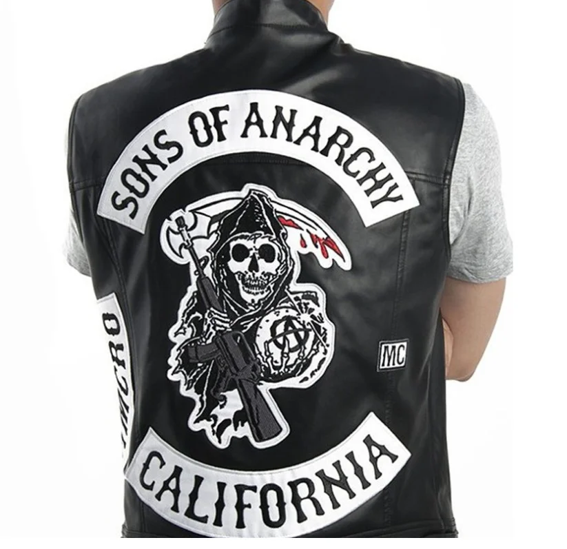 2021 NEW Motorcycle Leather Vest Men Son of anarchy Spring New Fashion Punk Sleeveless Jacket V Neck Plus Size Waistcoats
2021 NEW Motorcycle Leather Vest Men Son of anarchy Spring New Fashion Punk Sleeveless Jacket V Neck Plus Size Waistcoats
