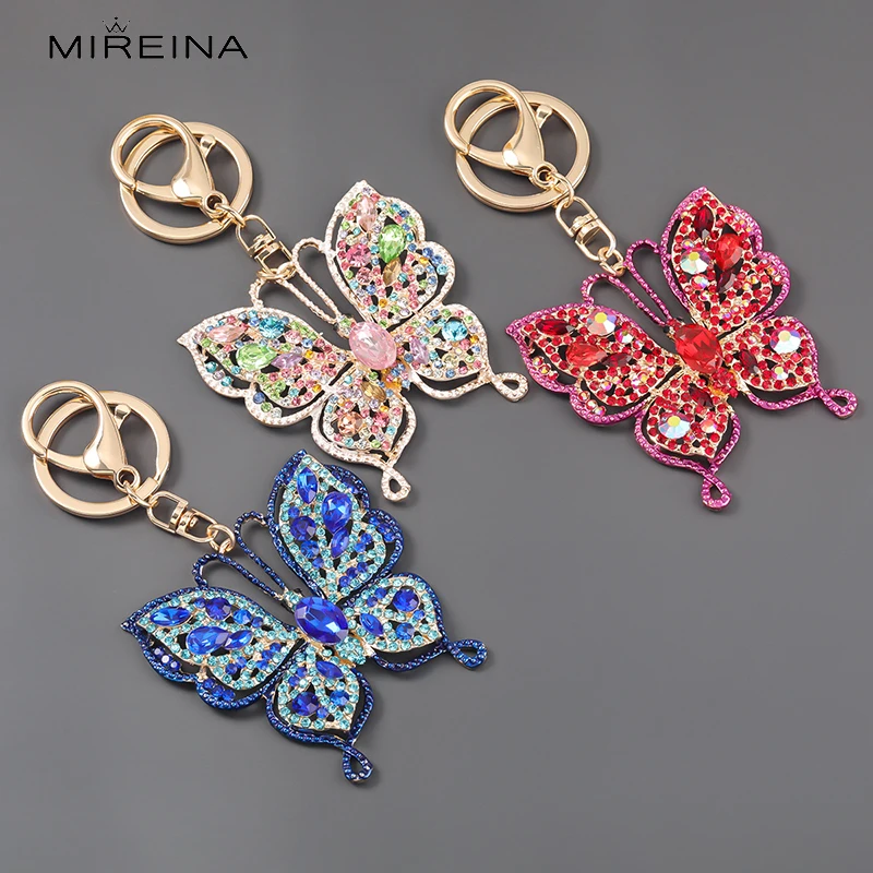 MIREINA Alloy Jewelry Mixes Size Butterfly Rhinestones Keychain Beauty Color Pink Red Blue Car Key Ring Girl Bag Accessory
MIREINA Alloy Jewelry Mixes Size Butterfly Rhinestones Keychain Beauty Color Pink Red Blue Car Key Ring Girl Bag Accessory