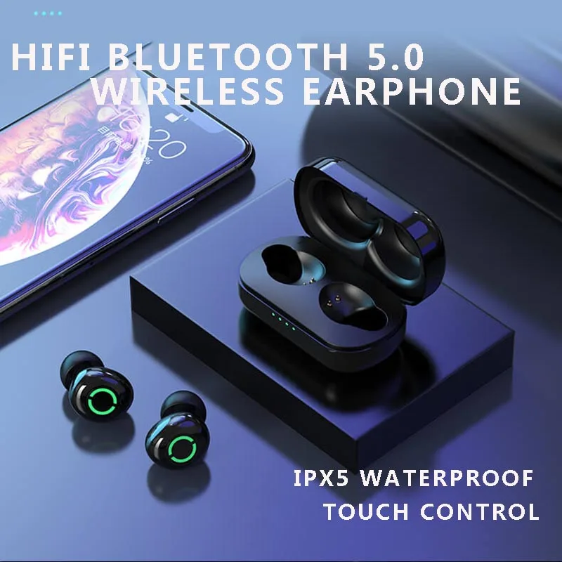 Беспроводная гарнитура T5 TWS с микрофоном, спортивные наушники для бега, Bluetooth 5,0, водонепроницаемые мини-наушники с сенсорным управлением, ст...
Беспроводная гарнитура T5 TWS с микрофоном, спортивные наушники для бега, Bluetooth 5,0, водонепроницаемые мини-наушники с сенсорным управлением, ст...