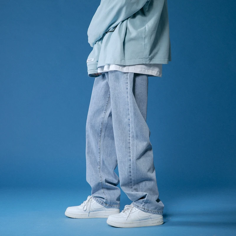 Spring Wide-leg Jeans Men's Fashion Casual Korean Jeans Men Streetwear Loose Hip-hop Straight Denim Trousers Mens Jeans Pants
Spring Wide-leg Jeans Men's Fashion Casual Korean Jeans Men Streetwear Loose Hip-hop Straight Denim Trousers Mens Jeans Pants