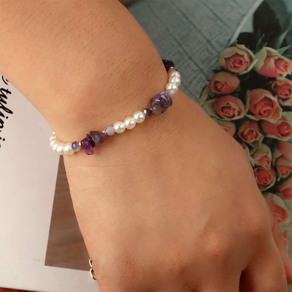 New Strange And Innovative White Imitation Pearl Strange Gravel Bracelet Women's Wrist Chain Ornaments Jewelry Accessories Gifts
New Strange And Innovative White Imitation Pearl Strange Gravel Bracelet Women's Wrist Chain Ornaments Jewelry Accessories Gifts