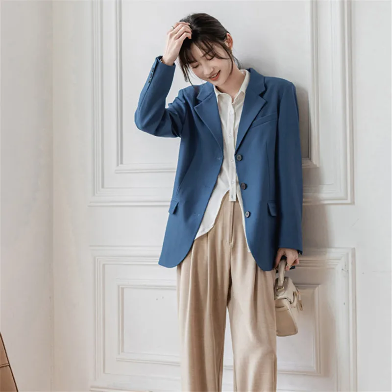 Spring High-End British Style Single-Breasted Ladies Elegant Casual Loose Long-Sleeved Suit Jacket New 2021
Spring High-End British Style Single-Breasted Ladies Elegant Casual Loose Long-Sleeved Suit Jacket New 2021