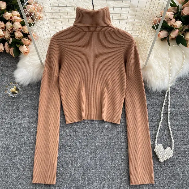 VANOVICH Hong Kong Style Short Turtleneck Sweater 2021 Autumn and Winter New Vintage Pullovers Fashion Sweater
VANOVICH Hong Kong Style Short Turtleneck Sweater 2021 Autumn and Winter New Vintage Pullovers Fashion Sweater