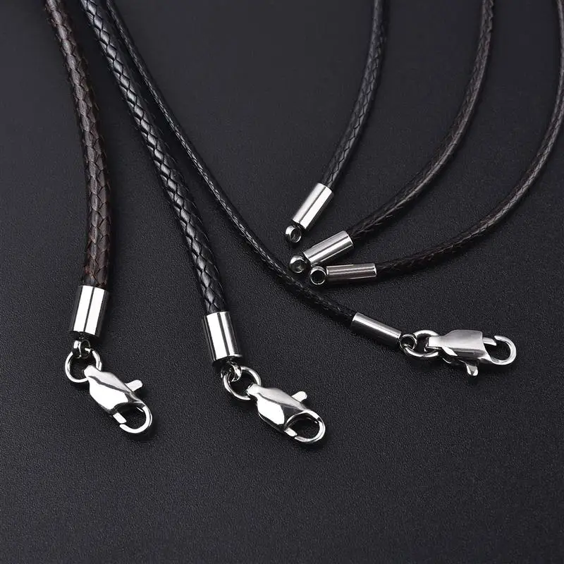 Плетеная цепочка из кожи, для мужчин и женщин, черного цвета, 45 см, 50 см, 60 см, для изготовления украшений, с застежкой-Омаром
Плетеная цепочка из кожи, для мужчин и женщин, черного цвета, 45 см, 50 см, 60 см, для изготовления украшений, с застежкой-Омаром