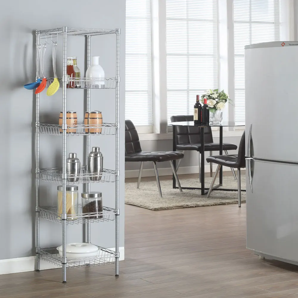 Solid And Durable Concise 6 Layers Carbon Steel & PP Storage Rack Silver Gray For Home US Stock
Solid And Durable Concise 6 Layers Carbon Steel & PP Storage Rack Silver Gray For Home US Stock