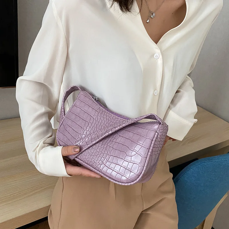 Solid Color Crocodile Pattern Baguette Bag New Fashion Women Shoulder Bags And Purses High Quality Pu Leather Women Handbags
Solid Color Crocodile Pattern Baguette Bag New Fashion Women Shoulder Bags And Purses High Quality Pu Leather Women Handbags
