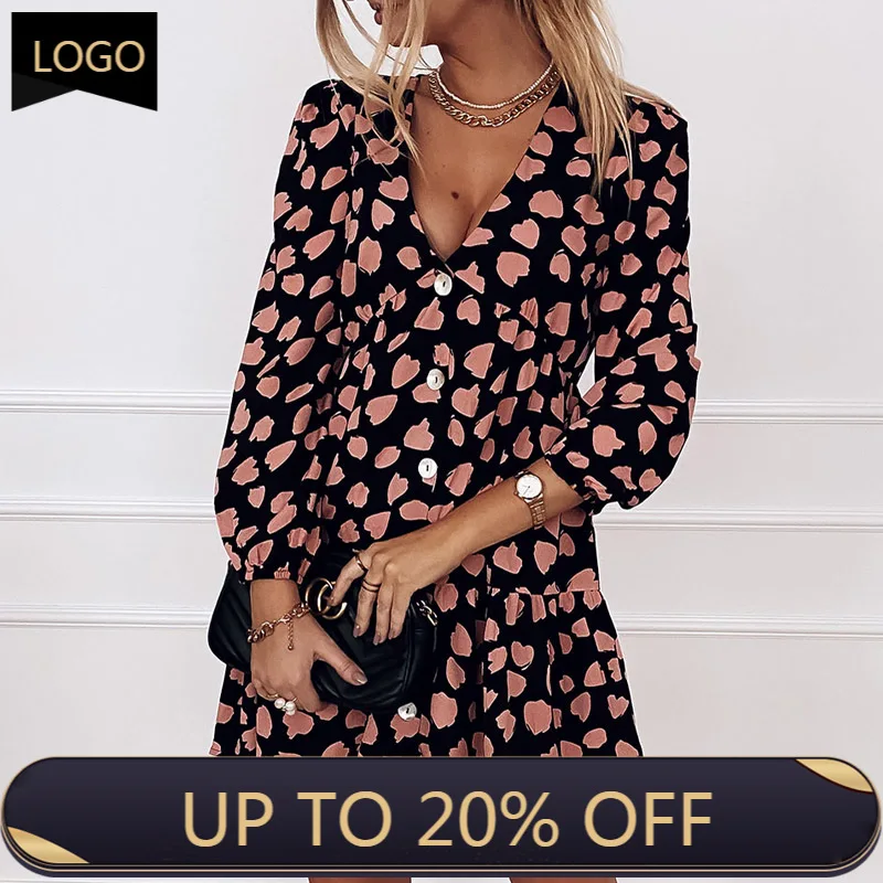 Women Sexy V Neck Button Pleated Party Dress 2021 Spring Polka Dot Print Lady Mini Dress Casual Long Sleeve Summer Beach Dresses
Women Sexy V Neck Button Pleated Party Dress 2021 Spring Polka Dot Print Lady Mini Dress Casual Long Sleeve Summer Beach Dresses