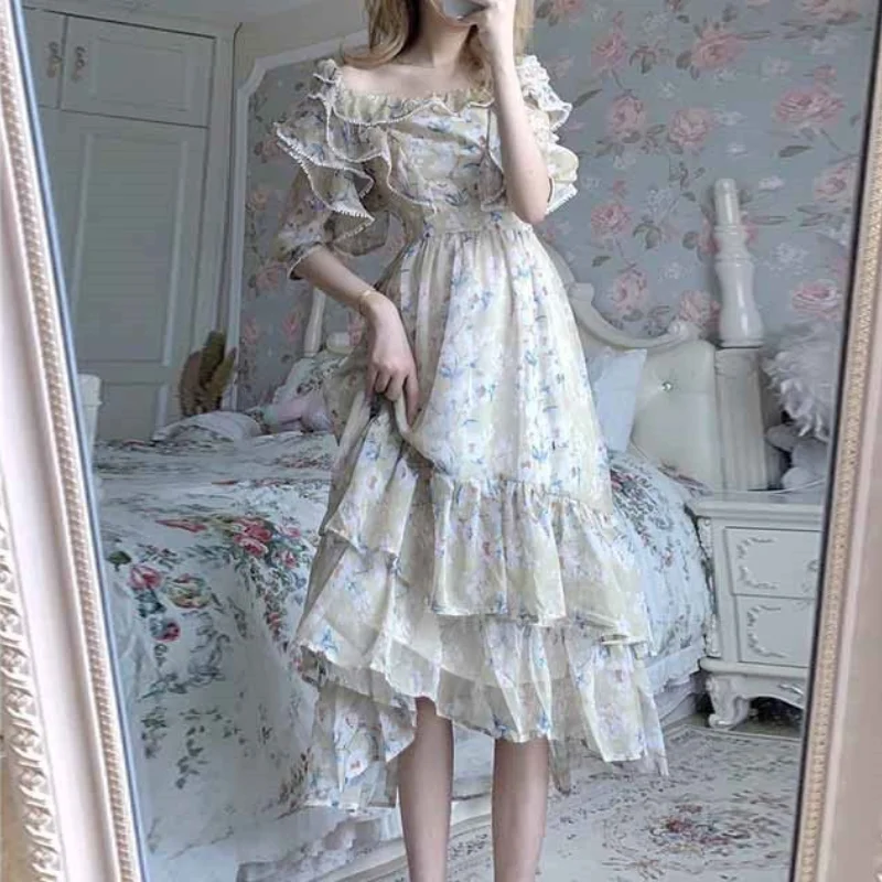 Princess on the Run Dress Summer 2021 New French Suit Retro Waist-Controlled Fairy Chiffon Floral Skirt
Princess on the Run Dress Summer 2021 New French Suit Retro Waist-Controlled Fairy Chiffon Floral Skirt