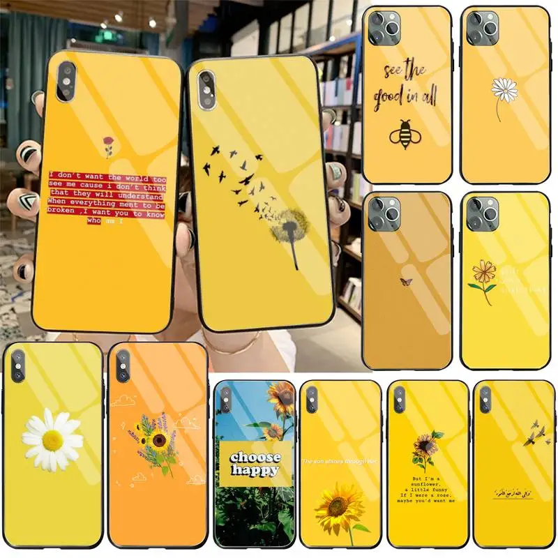 Yellow style sunflower butterfly bee Phone Cover Tempered Glass For iPhone 11 Pro XR XS MAX 8 X 7 6S 6 Plus SE 2020 case
Yellow style sunflower butterfly bee Phone Cover Tempered Glass For iPhone 11 Pro XR XS MAX 8 X 7 6S 6 Plus SE 2020 case