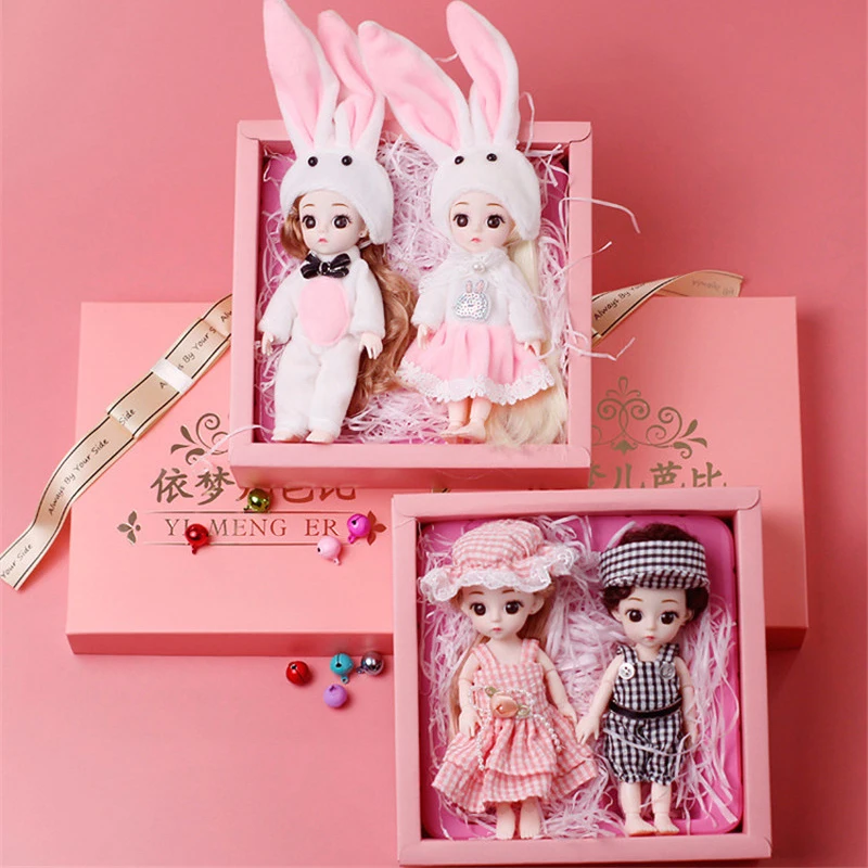 New 1/8 Inch BJD Dolls Top Grade Gift Box 16 CM Double BJD Dolls 13 Joint Movable Make up Dress up Clothes Dolls For Girls Gifts
New 1/8 Inch BJD Dolls Top Grade Gift Box 16 CM Double BJD Dolls 13 Joint Movable Make up Dress up Clothes Dolls For Girls Gifts