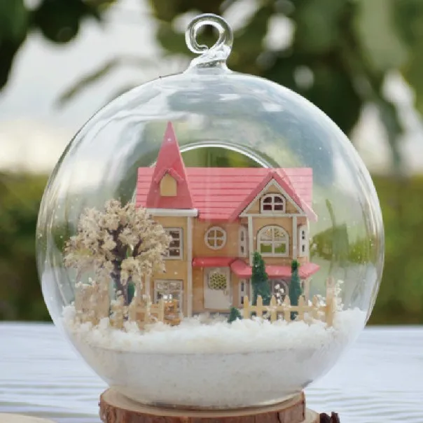 Hot DIY Lolita Glass Ball Castle Dollhouse 3D Miniature Assemble Model Creative Diary Building Doll House Kits With Furniture
Hot DIY Lolita Glass Ball Castle Dollhouse 3D Miniature Assemble Model Creative Diary Building Doll House Kits With Furniture