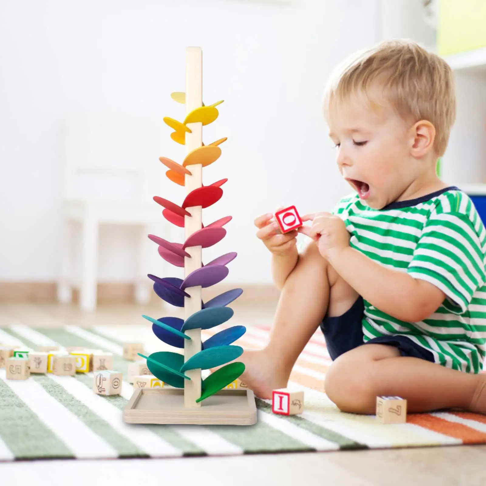 Montessori Wooden Spelling Building Blocks Petal Tree Toy Rainbow Ball Children's Small Track Educational Toy for Kids Gifts
Montessori Wooden Spelling Building Blocks Petal Tree Toy Rainbow Ball Children's Small Track Educational Toy for Kids Gifts