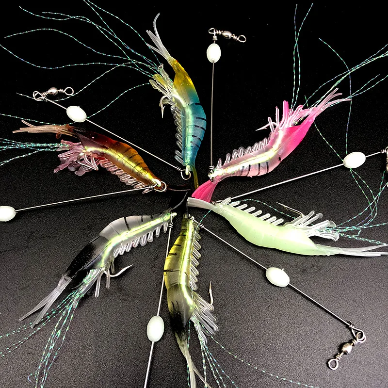 7pc Fishing Lures Soft Bait Jigs Craws / Shrimp Luminous Night Glowing Bass Trout Pike Freshwater Saltwater Jigging Lure Fishing
7pc Fishing Lures Soft Bait Jigs Craws / Shrimp Luminous Night Glowing Bass Trout Pike Freshwater Saltwater Jigging Lure Fishing