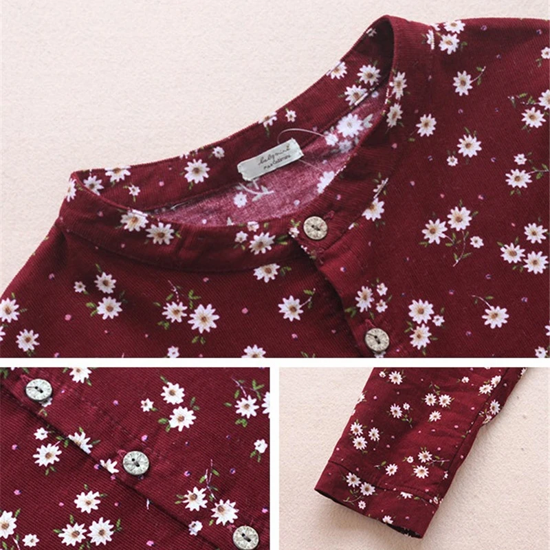 Corduroy High Elastic Waist Vintage Dress 2020 Spring Autumn Women Full Sleeve Shirt Dress Floral Print Dresses Vestidos R281
Corduroy High Elastic Waist Vintage Dress 2020 Spring Autumn Women Full Sleeve Shirt Dress Floral Print Dresses Vestidos R281