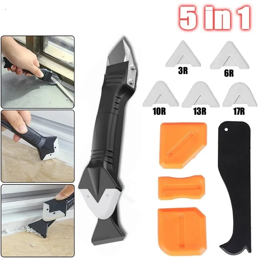 10Pcs 5 In 1 Remover Tool Kit Black\Smooth Scraper Silicone Set Caulking Grouting Sealant Finishing 3R/6R/10R/13R/17R
10Pcs 5 In 1 Remover Tool Kit Black\Smooth Scraper Silicone Set Caulking Grouting Sealant Finishing 3R/6R/10R/13R/17R